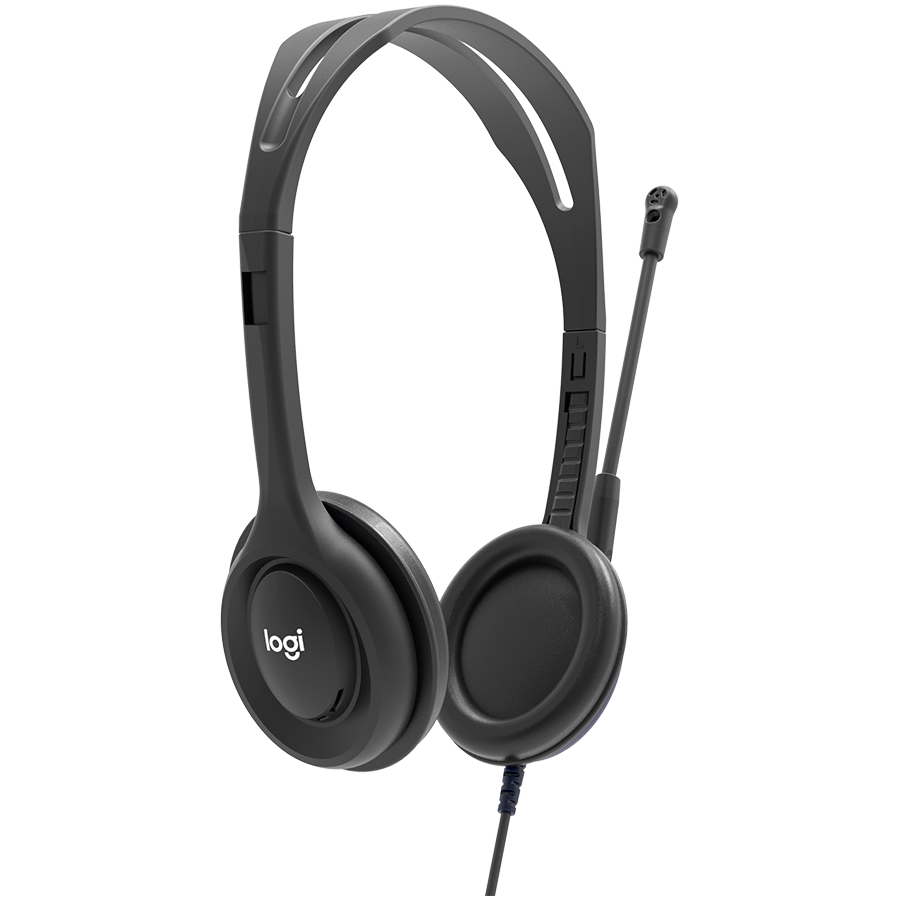 Logitech H111 Corded Stereo Headset - Black - 3.5 Mm – alternate product view 2