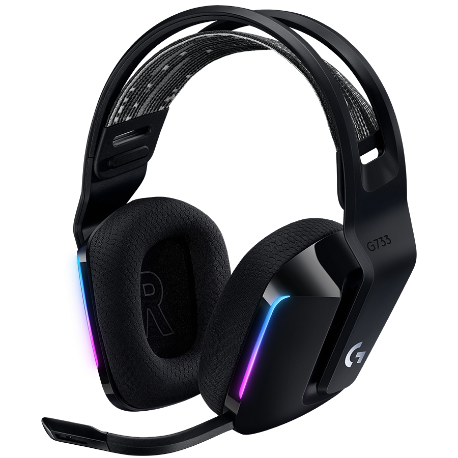 Logitech G733 Lightspeed Wireless RGB Gaming Headset - Black