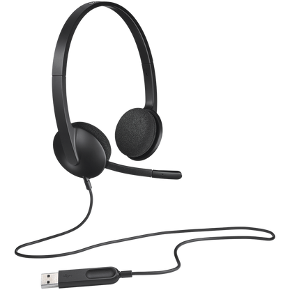 Logitech H340 Corded Headset - Black - USB