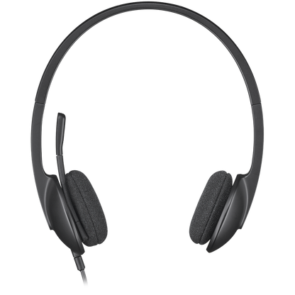 Logitech H340 Corded Headset - Black - USB – alternate product view 2