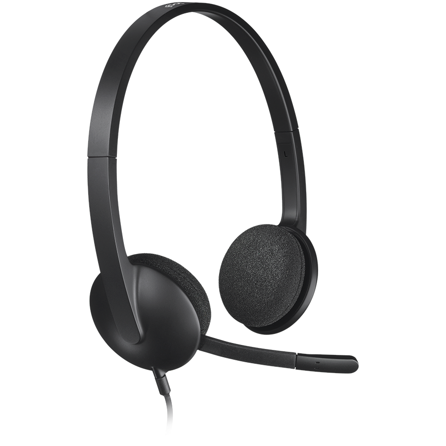 Logitech H340 Corded Headset - Black - USB – alternate product view 3