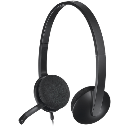 Logitech H340 Corded Headset - Black - USB – alternate product view 4