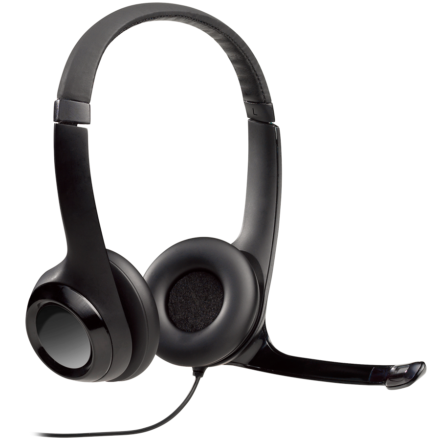 Logitech H390 Corded Headset - Black - USB – alternate product view 2