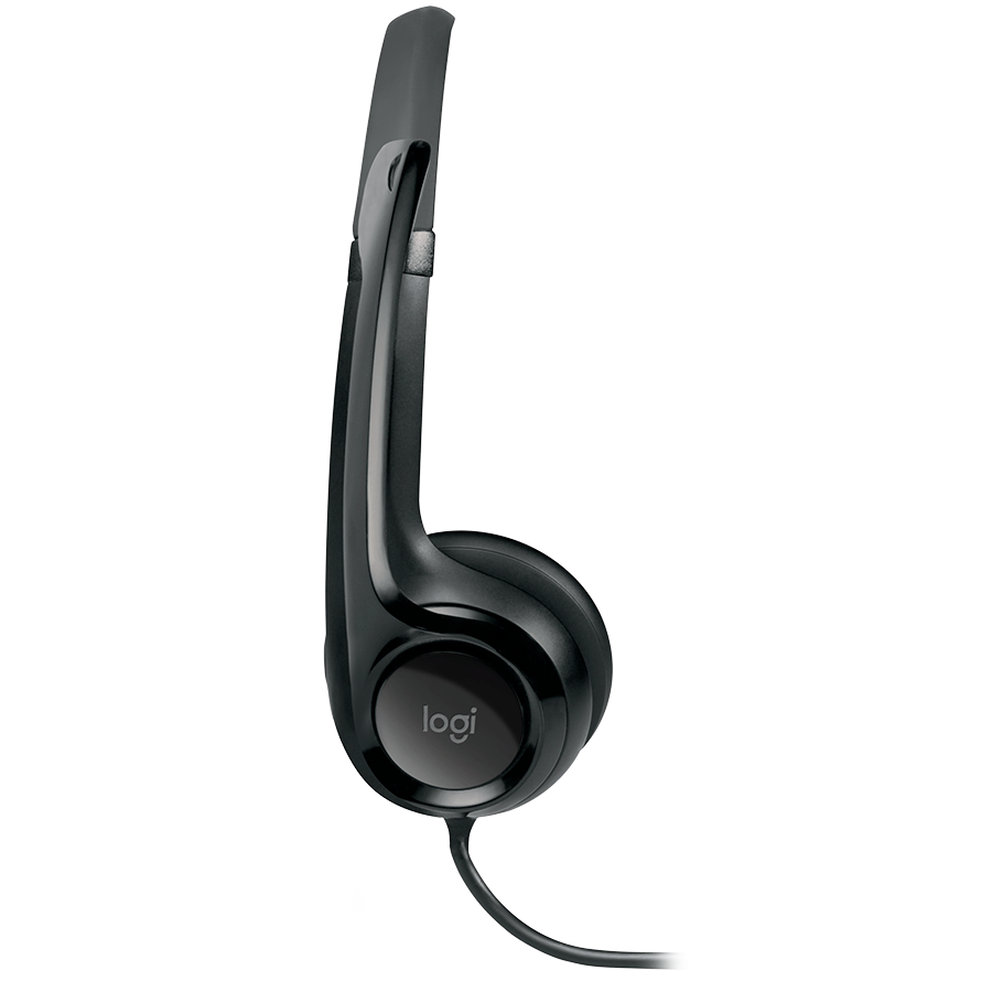 Logitech H390 Corded Headset - Black - USB – alternate product view 3