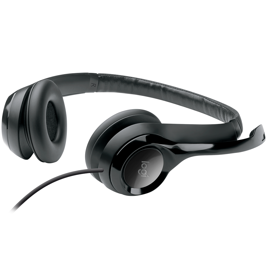 Logitech H390 Corded Headset - Black - USB – alternate product view 4
