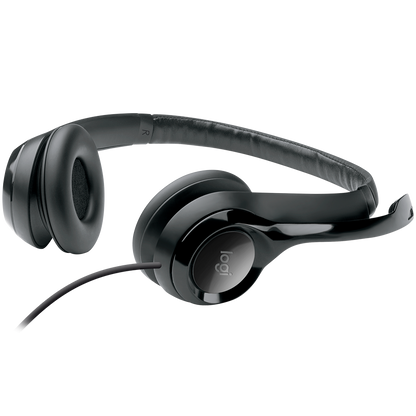 Logitech H390 Corded Headset - Black - USB – alternate product view 4