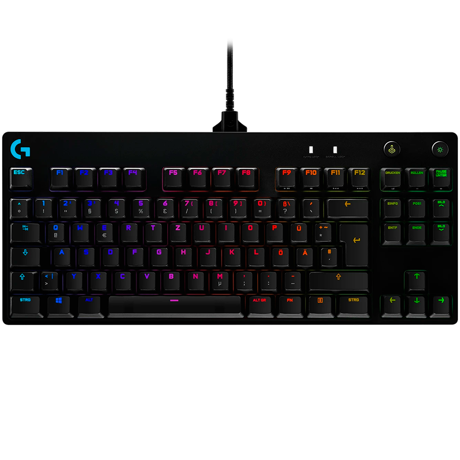 Logitech G Pro Tkl Corded Mechanical Gaming Keyboard - Black - USB - Clicky