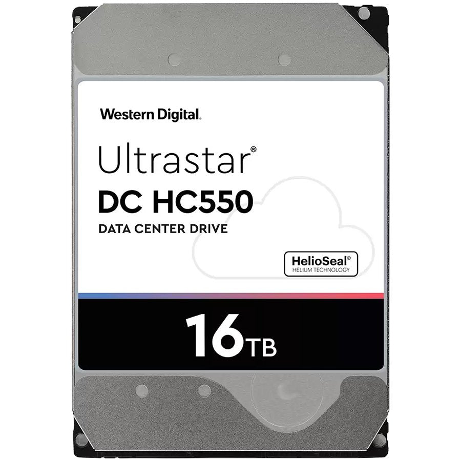 Western Digital Ultrastar DC HDD Server (3.5in 26.1MM 16TB 512MB 7200RPM SAS ULTRA 512E SE P3 DC HC550), SKU – product photo