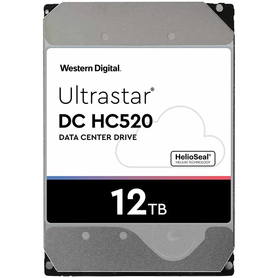 Western Digital Ultrastar DC HDD Server HE12 (3.5'', 12TB, 256MB, 7200 RPM, SAS 12Gb/s, 512E SE) SKU: 0F29532 – product photo