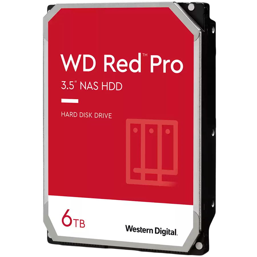 HDD Desktop WD Red Pro (3.5'', 6TB, 256MB, 7200 RPM, SATA 6 Gb/s) by Western Digital – product photo