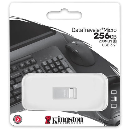 Kingston 256GB DataTraveler Micro 200MB/s Metal USB 3.2 Gen 1 – alternate product view 3