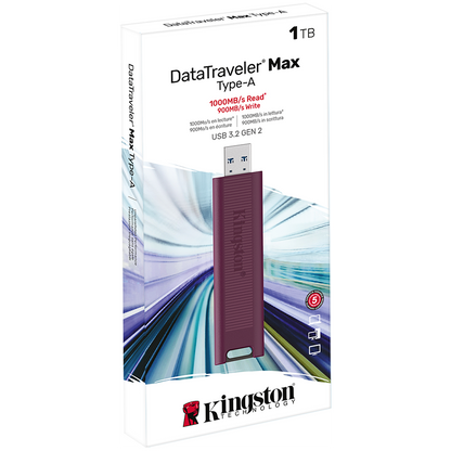 Kingston 1TB DataTraveler Max Type-A 1000R/900W USB 3.2 Gen 2 – alternate product view 4