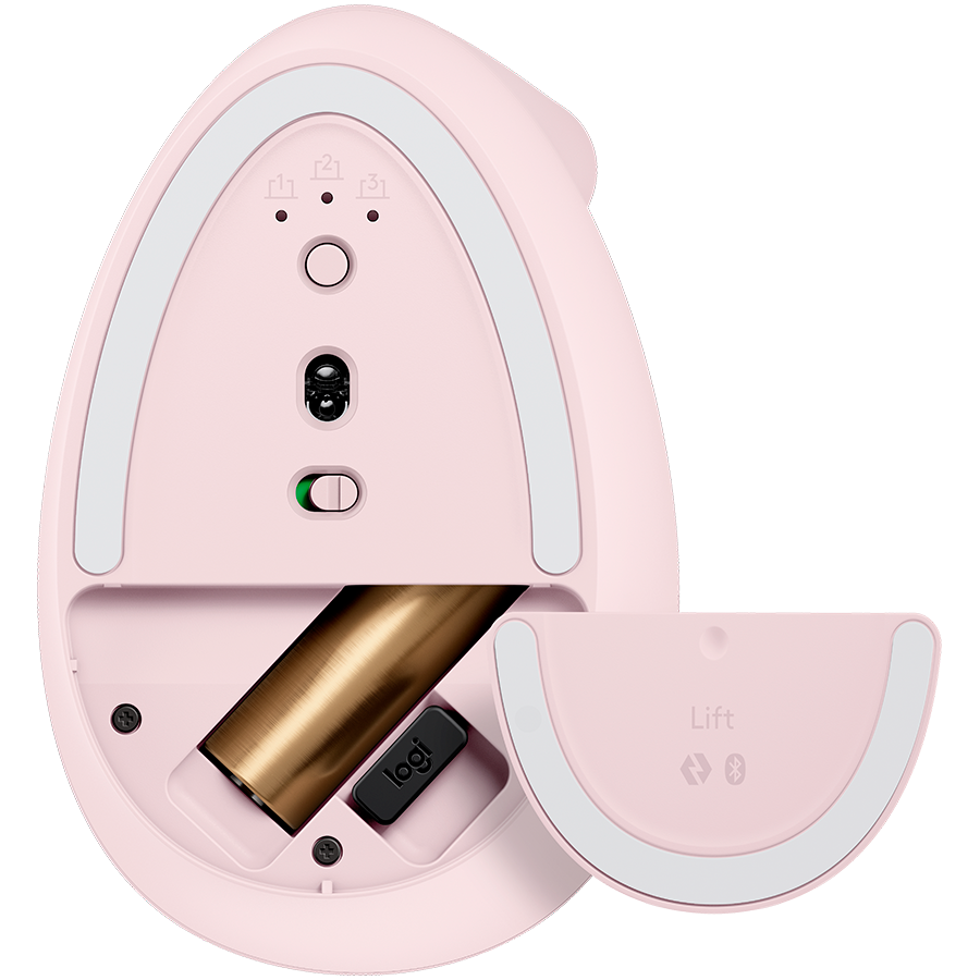 Logitech Lift Bluetooth Vertical Ergonomic Mouse - Rose DARK Rose - image 4