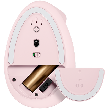 Logitech Lift Bluetooth Vertical Ergonomic Mouse - Rose DARK Rose - image 4
