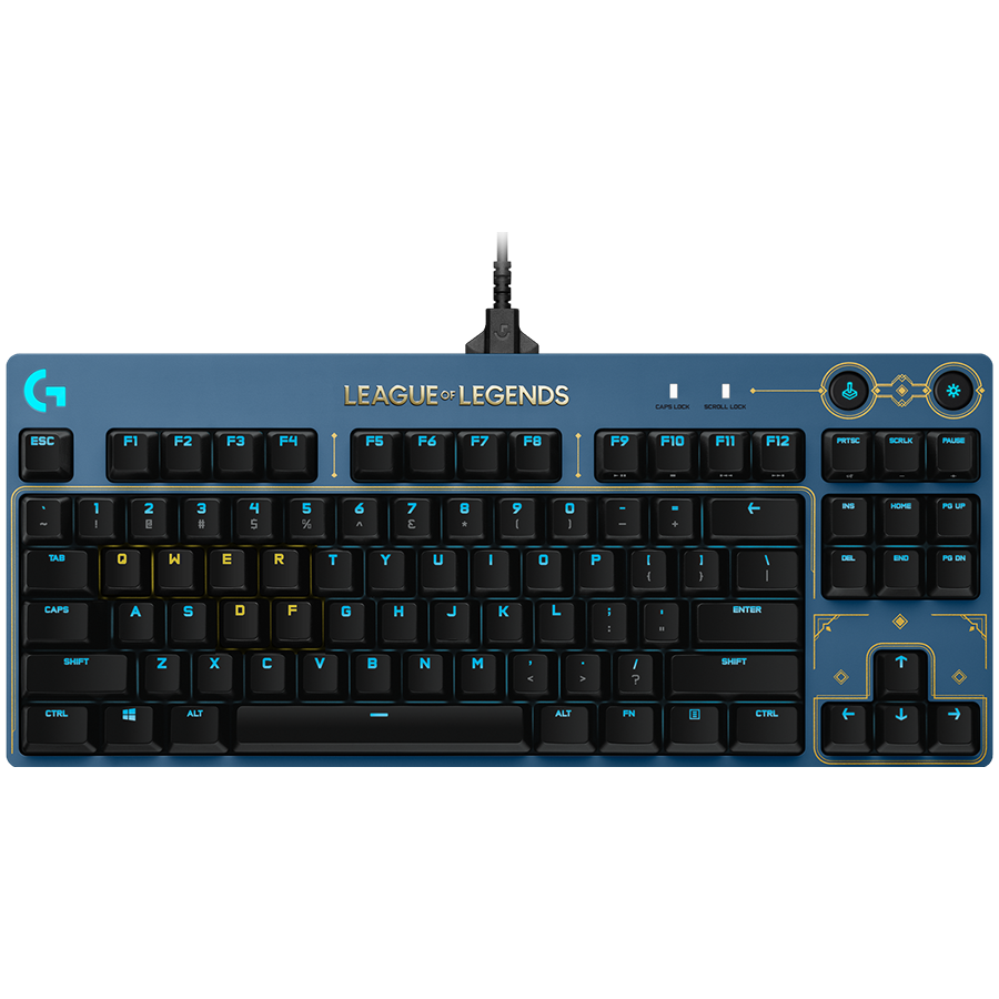 Logitech G Pro Tkl Lol Corded Mechanical Gaming Keyboard - WAVE2 - USB - Tactile