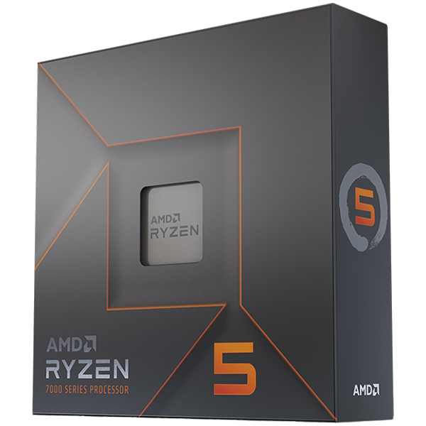 AMD CPU Desktop Ryzen 5 6C/12T 7600X box – product photo