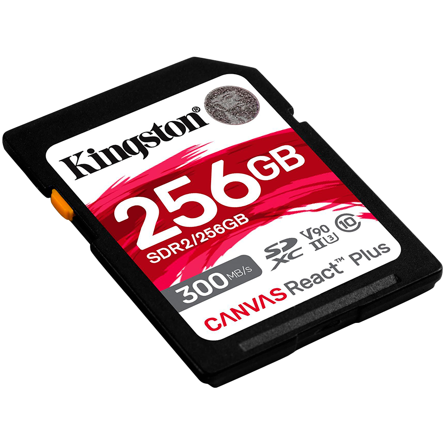 Kingston 256GB Canvas React Plus SDXC UHS-II 300R/260W U3 V90 for Full HD/4K/8K – alternate product view 2
