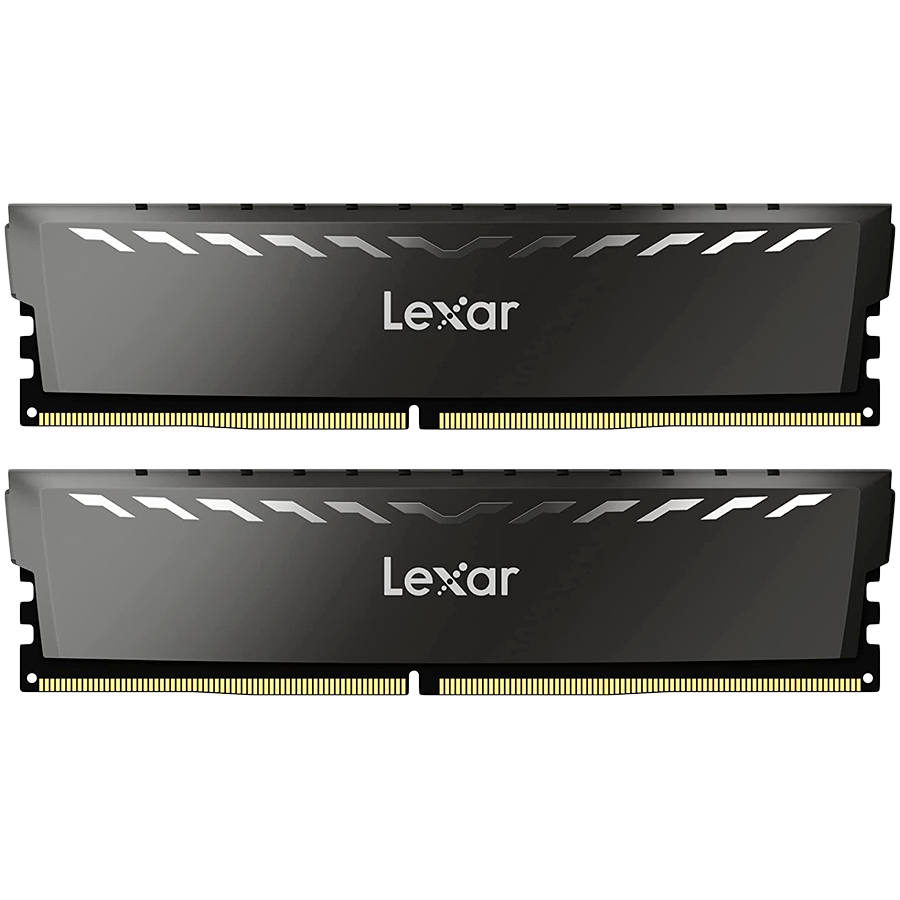 Lexar 2x8GB THOR DDR4 3200 UDIMM XMP Memory with heatsink. Dual pack – product image