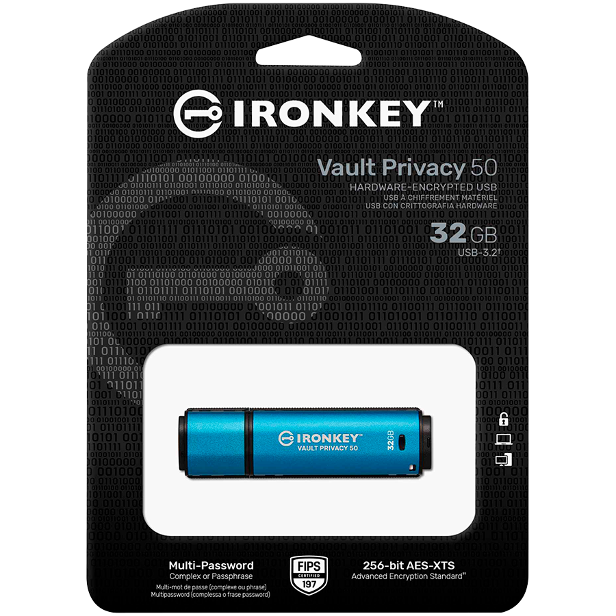 Kingston IronKey 32GB USB 3.2 Gen 1 Vault Privacy 50 Series – alternate product view 3