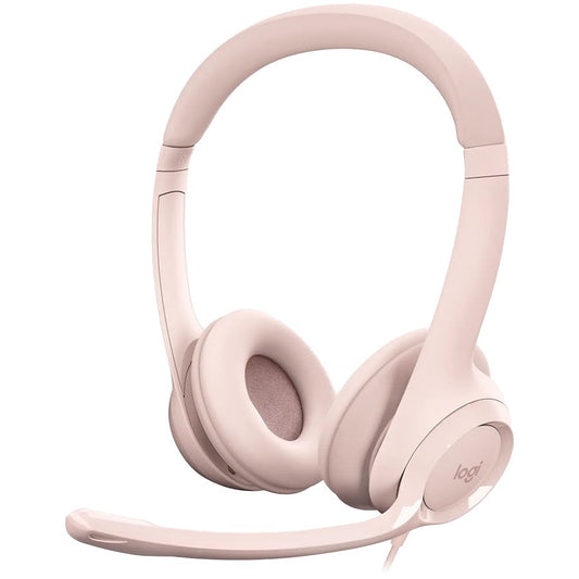 Logitech H390 Corded Headset - Rose - USB