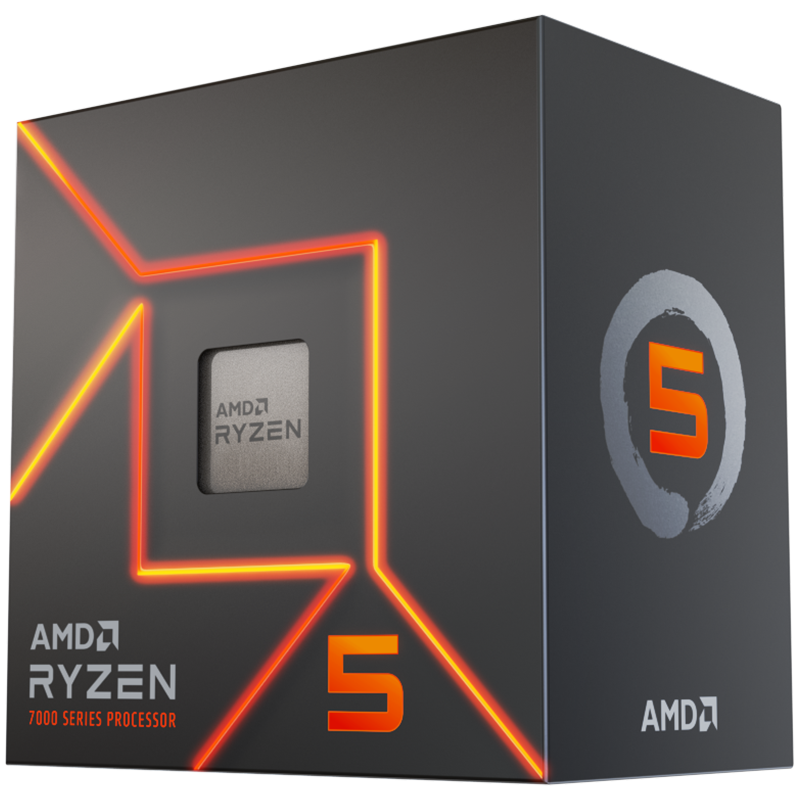 AMD CPU Desktop Ryzen 5 6C/12T 7600 box – product photo