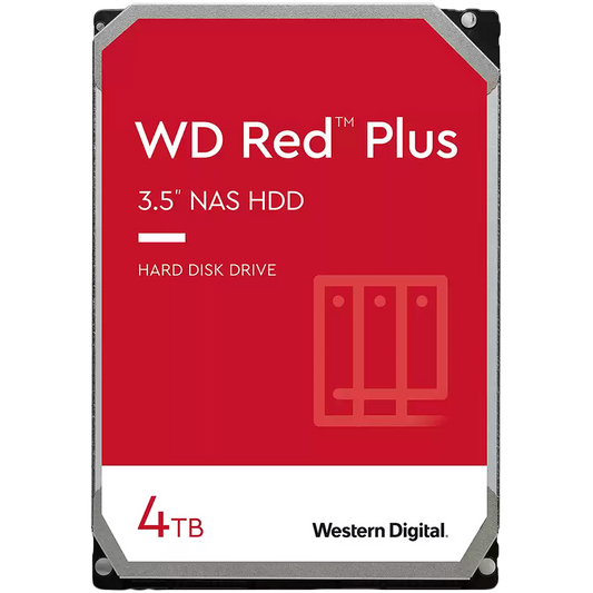 HDD NAS WD Red Plus (3.5'', 4TB, 256MB, 5400 RPM, SATA 6 Gb/s) by Western Digital – product photo
