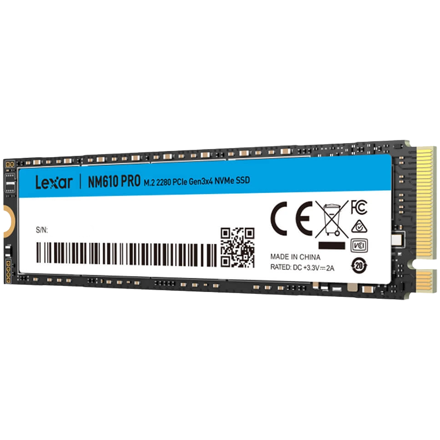 Lexar 500GB NM610PRO M.2 2280 PCle Gen3X4,up to 3300 MB/s read and 1700 MB/s write – product image