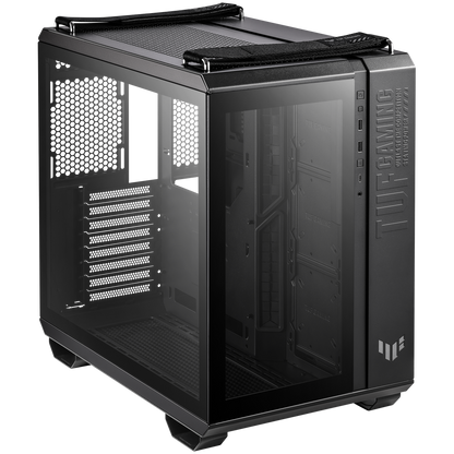 ASUS TUF Gaming GT502 ATX Gaming case Black, Dual Chamber Chassis, Panoramic View, Tempered Glass front and side panel, Tool-Free side panels, Front Panel High-Speed USB Type-C - product photo