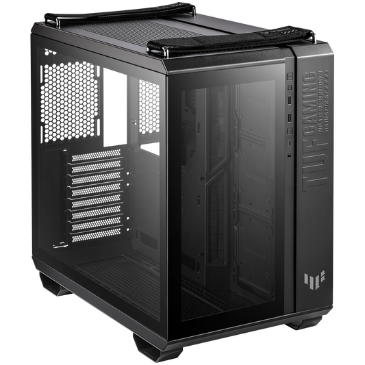 ASUS TUF Gaming GT502 ATX Gaming case Black, Dual Chamber Chassis, Panoramic View, Tempered Glass front and side panel, Tool-Free side panels, Front Panel High-Speed USB Type-C - product photo