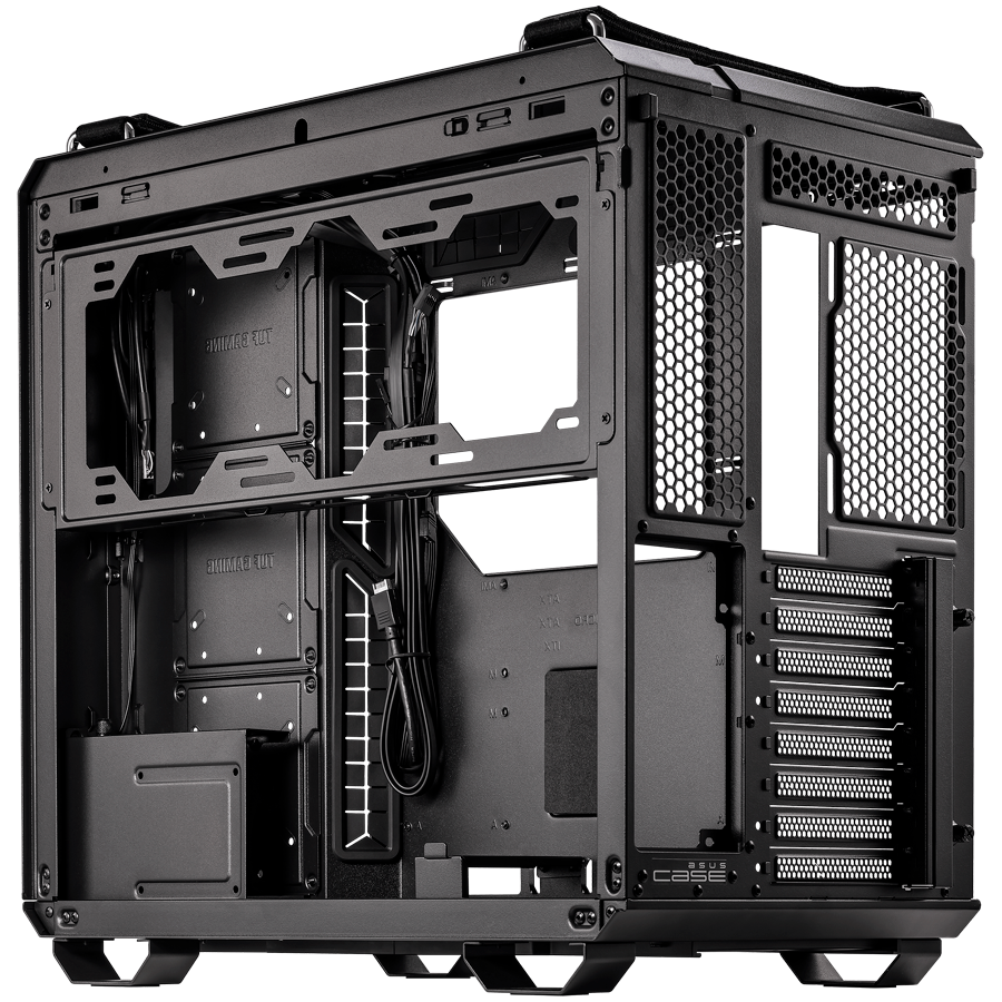 ASUS TUF Gaming GT502 ATX Gaming case Black, Dual Chamber Chassis, Panoramic View, Tempered Glass front and side panel, Tool-Free side panels, Front Panel High-Speed USB Type-C - image 2
