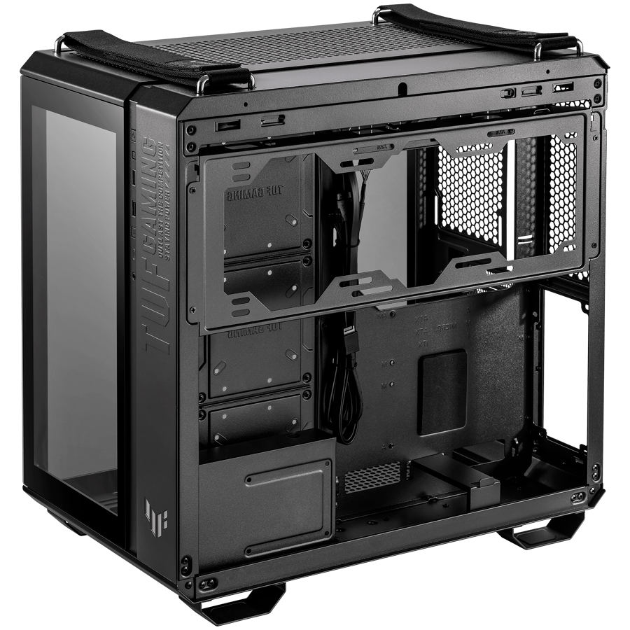 ASUS TUF Gaming GT502 ATX Gaming case Black, Dual Chamber Chassis, Panoramic View, Tempered Glass front and side panel, Tool-Free side panels, Front Panel High-Speed USB Type-C - image 3