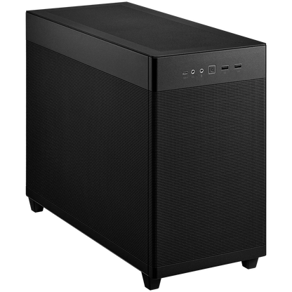 ASUS Prime AP201 MicroATX Case Black - stylish 33-liter MicroATX case with tool-free side panels and a quasi-filter mesh, with support for 360 mm coolers, graphics cards up to 338 mm long, and standard ATX PSUs - image 2