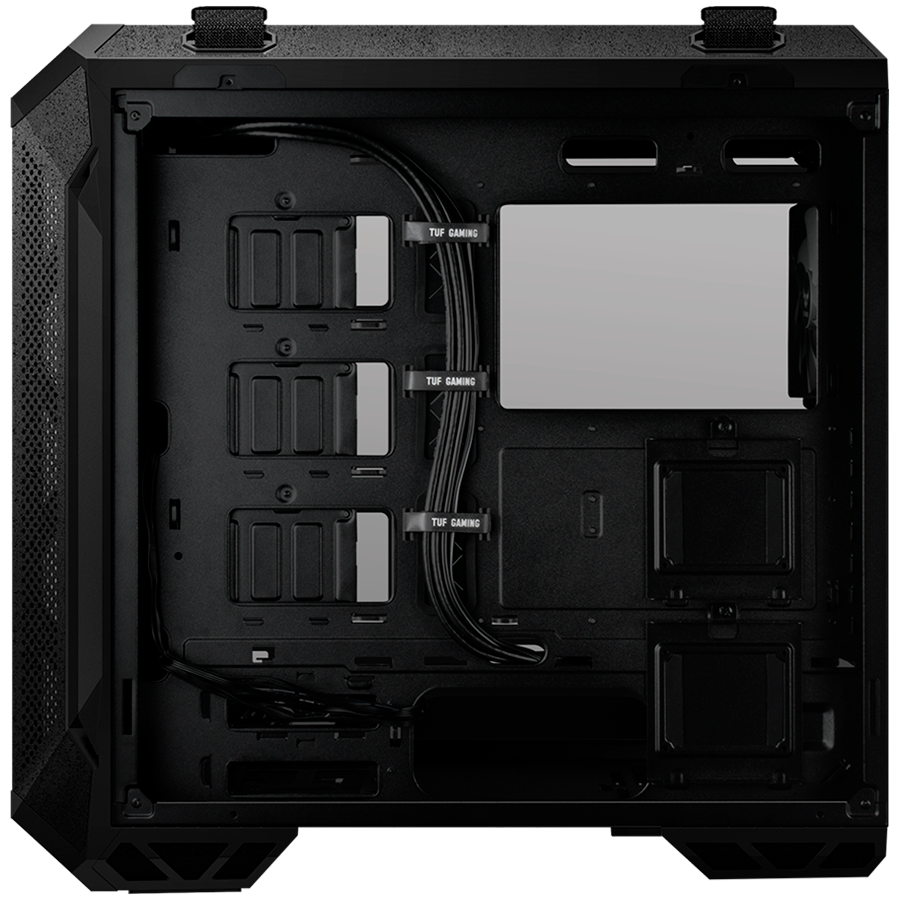 ASUS TUF Gaming GT501 case supports up to EATX with metal front panel, tempered-glass side panel, 120 mm RGB fan, 140 mm PWM fan, radiator space reserved, and USB 3.1 Gen 1 - image 2