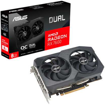 ASUS Dual Radeon RX 7600 V2 OC 8GB GDDR6 graphics card