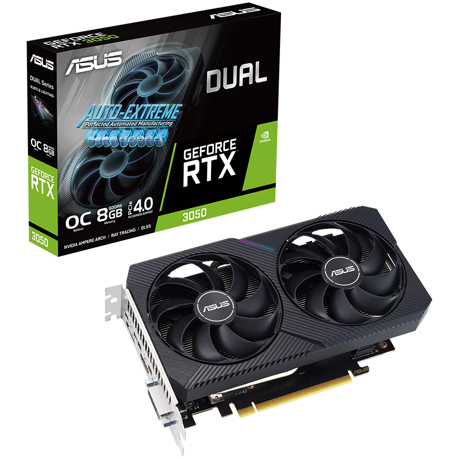 ASUS Dual GeForce RTX 3050 V2 OC Edition 8GB GDDR6