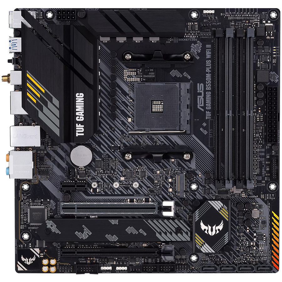 ASUS TUF GAMING B550M-PLUS WIFI II AM4 mATX gaming MB – alternate product view 2