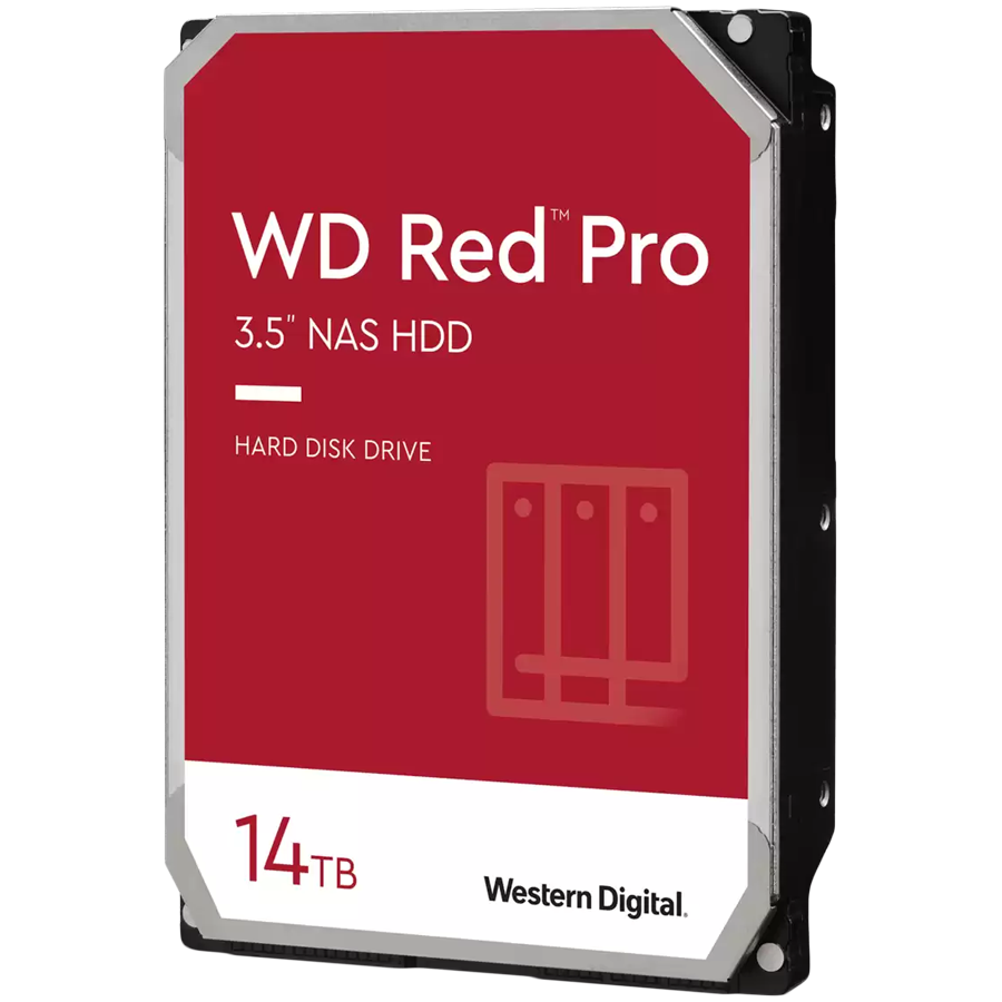 HDD NAS WD Red Pro (3.5'', 14TB, 512MB, 7200 RPM, SATA 6 Gb/s) by Western Digital – product photo