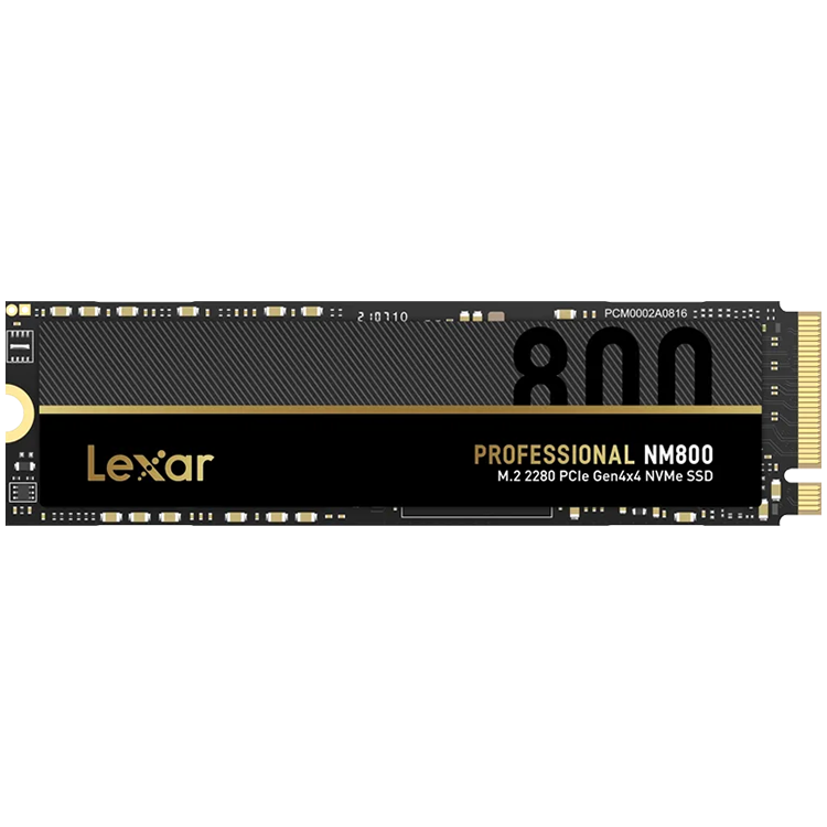 Lexar 512GB PRO High Speed PCIe Gen4 with 4 Lanes M.2 NVMe, up to 7450 MB/s read and 3500 MB/s write Heatsink – product image