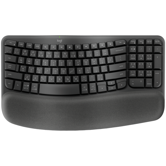 Logitech Wave Bluetooth ergonomic keyboard - Graphite