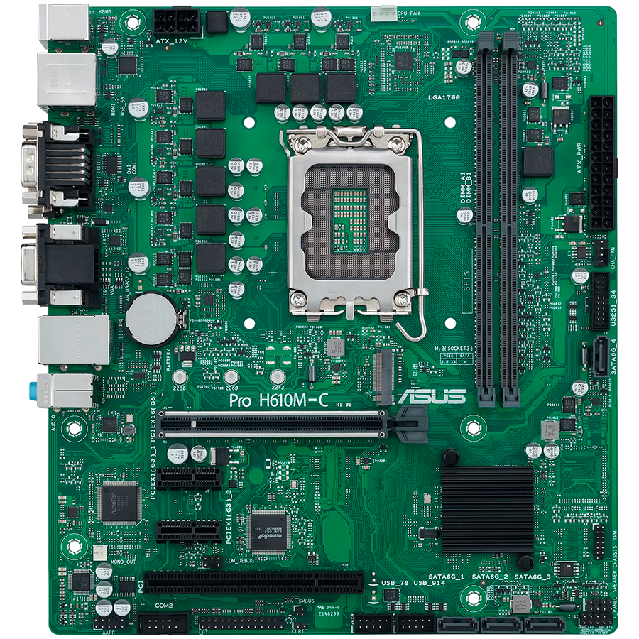ASUS PRO H610M-C-CSM mATX LGA1700 DDR5 – alternate product view 2