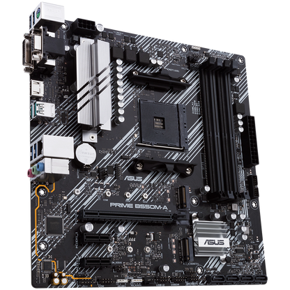 ASUS PRIME B550M-A/CSM AM4 mATX MB - AMD B550 4xDIMM DDR4 2xM.2 4xSATA PCIe 4.0 1Gb Ethernet 1xD-SUB 1xDVI-D 1xHDMI with Aura Sync RGB headers support - image 2