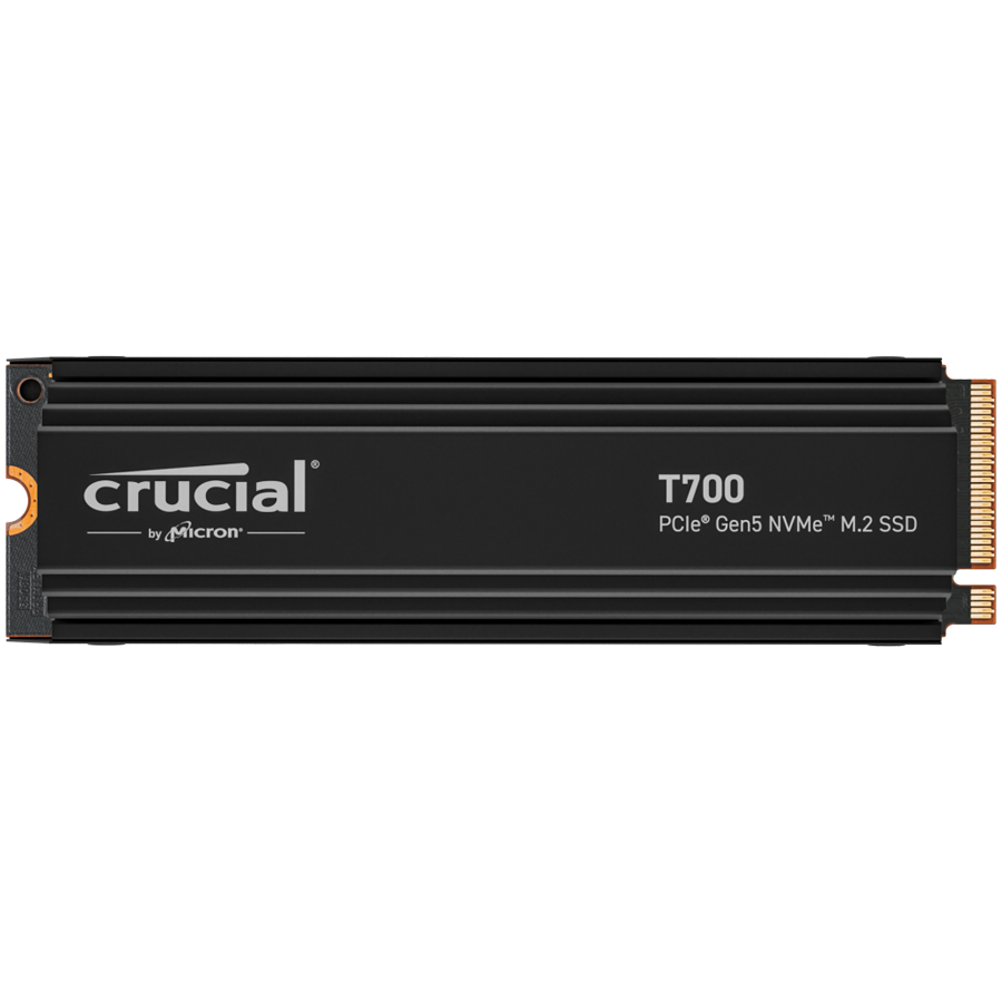 Crucial T700 2TB PCIe Gen5 NVMe M.2 SSD with heatsink