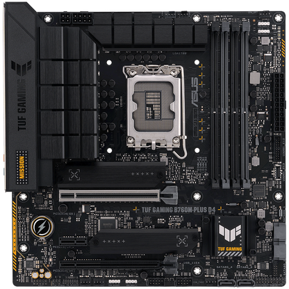 ASUS TUF GAMING B760M-PLUS D4 LGA1700 mATX gaming MB - Intel B760 4xDIMM DDR4 2xM.2 4xSATA PCIe 5.0 2.5Gb Ethernet 1xDisplayPort 1xHDMI with Aura Sync support - image 2