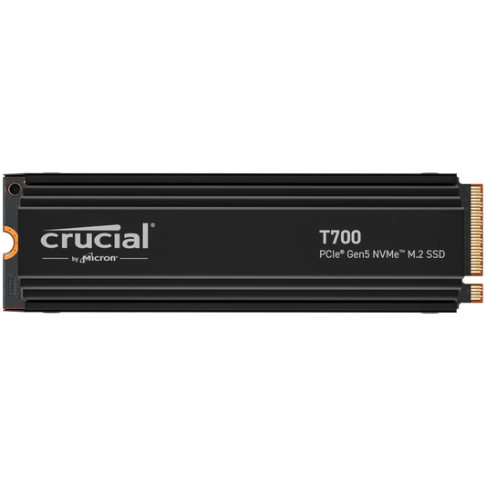 Crucial T700 4TB PCIe Gen5 NVMe M.2 SSD with heatsink