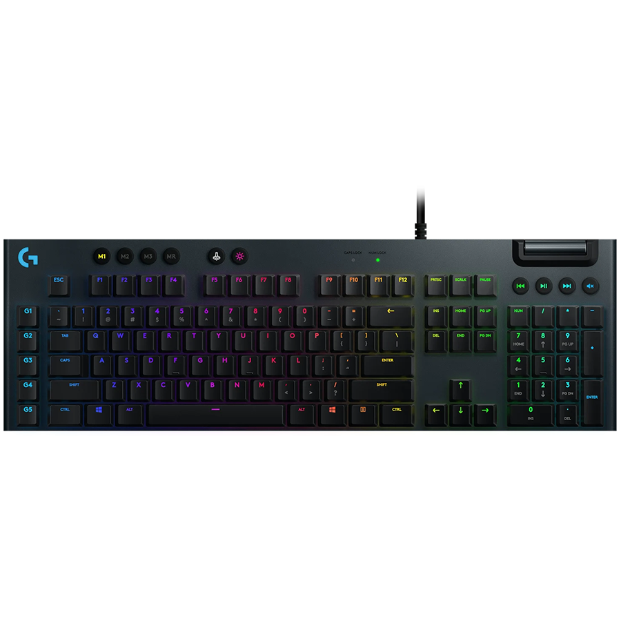 Logitech G815 Corded Lightsync Mechanical Gaming Keyboard - Carbon - Clicky