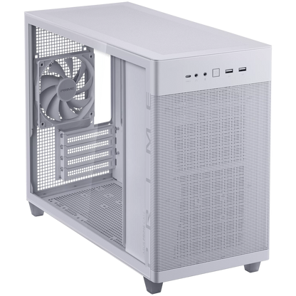 ASUS Prime AP201 Tempered Glass MicroATX Case White - stylish 33-liter MicroATX case with tool-free side panels, with support for 360 mm coolers, graphics cards up to 338 mm long, and standard ATX PSUs - image 4