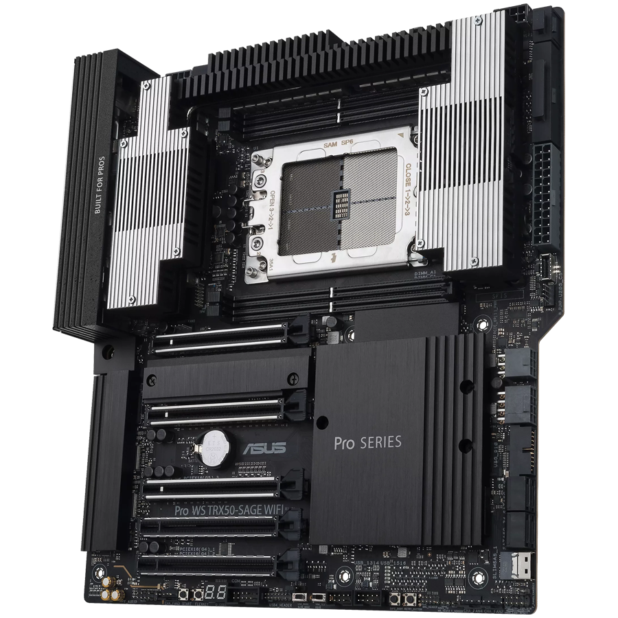 ASUS PRO WS TRX50-SAGE WIFI sTR5 CEB workstation MB – alternate product view 2