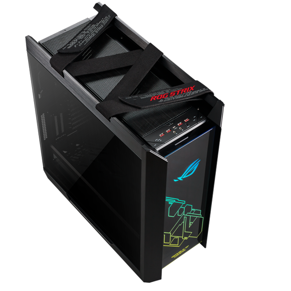 ASUS ROG Strix Helios GX601 Black Edition RGB ATX/EATX mid-tower gaming case with tempered glass, aluminum frame, GPU braces, 420mm radiator support and Aura Sync - image 4