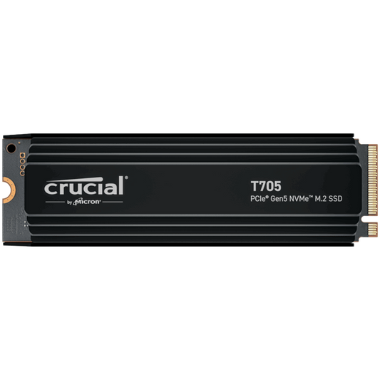 Crucial T705 1TB PCIe Gen5 NVMe M.2 SSD with heatsink