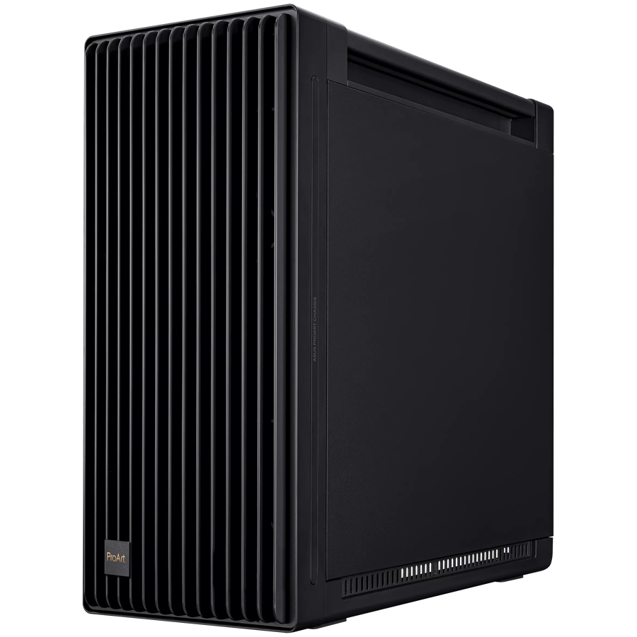 ASUS ProArt PA602 E-ATX Computer case, 420 mm radiator support, one 140 mm and two 200mm pre-installed system fans, front panel IR dust indicator, power lock latch, tool-less PCIe mounting, USB 20Gbps support - image 2